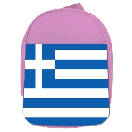 MOCHILA ROSA bandera grecia pais gobierno griego escolar personalizado picnic excursión deporte