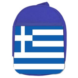 MOCHILA AZUL bandera grecia pais gobierno griego escolar personalizado picnic excursión deporte