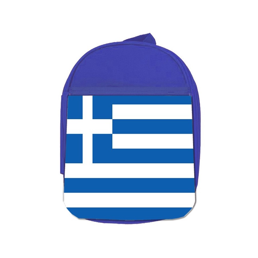 MOCHILA AZUL bandera grecia pais gobierno griego escolar personalizado picnic excursión deporte