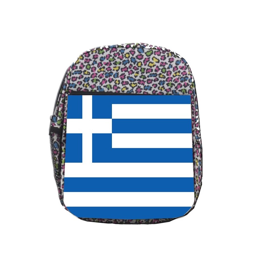 MOCHILA LUNARES ESTAMPADO bandera grecia pais gobierno griego escolar personalizado picnic excursión deporte