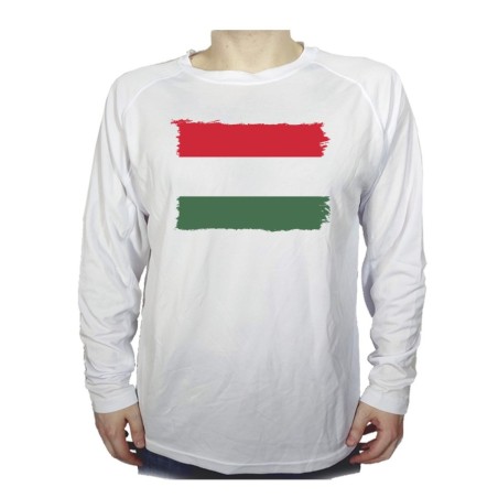 CAMISETA MANGA LARGA bandera hungría pais gobierno húngaro personalizada