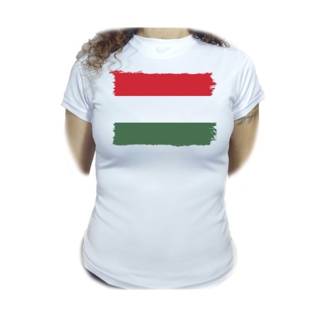 CAMISETA MUJER bandera hungría pais gobierno húngaro moda personalizada