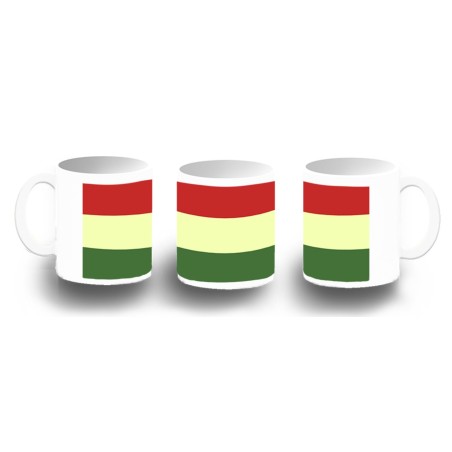 TAZA FOTOLUMINISCENTE bandera hungría pais gobierno húngaro BRILLA OSCURIDAD