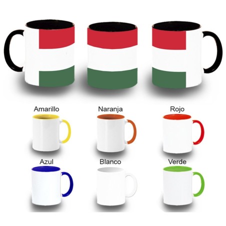 TAZA COLORES bandera hungría pais gobierno húngaro color personalizada