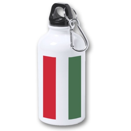 BIDON 400ML METALICO bandera hungría pais gobierno húngaro para viaje y deporte