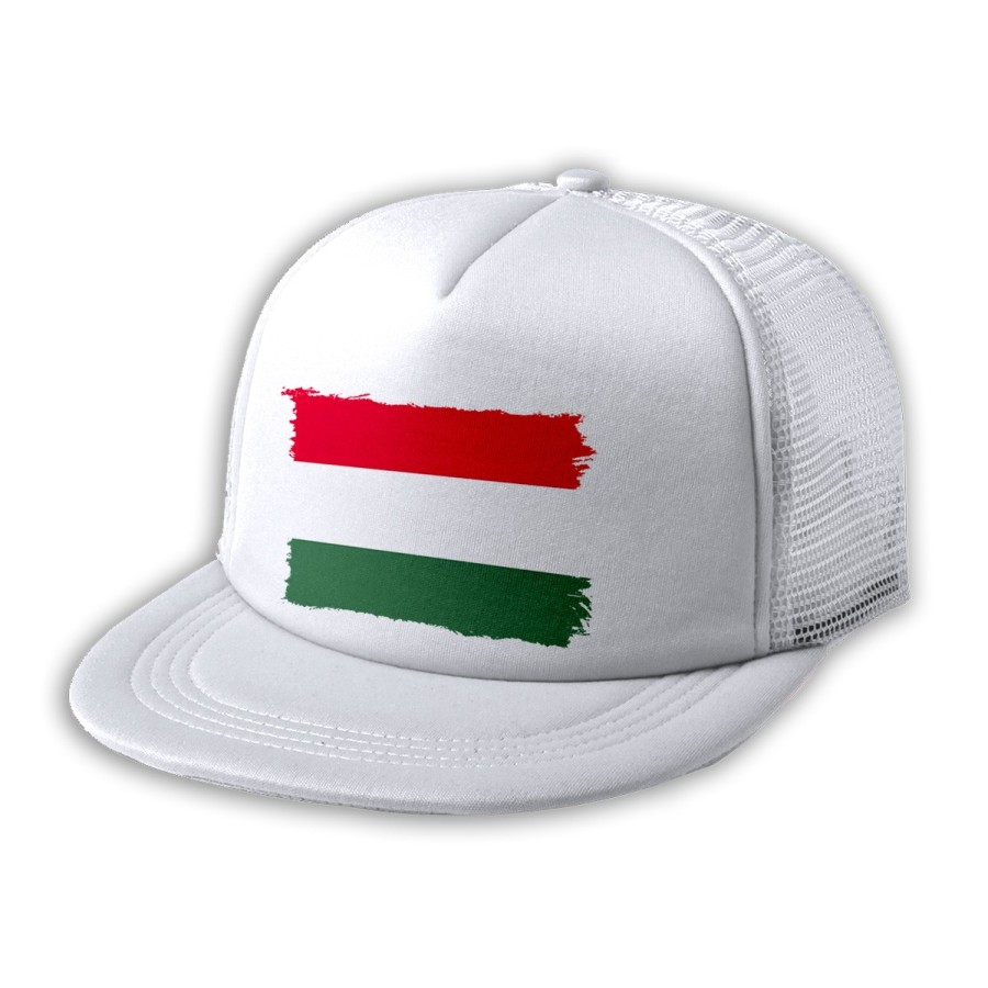 GORRA 5 PANELES REDECILLA TRASERA bandera hungría pais gobierno húngaro estilo rapero