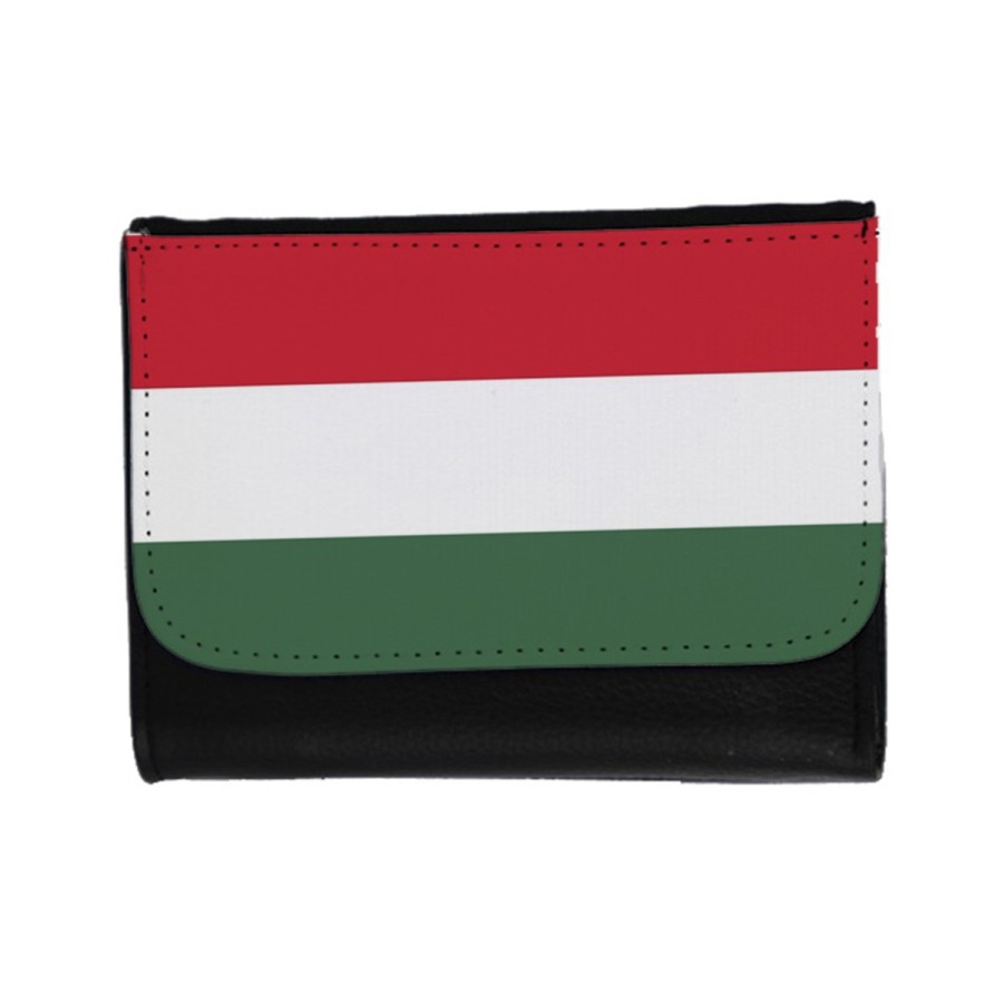 BILLETERA BILLETERO bandera hungría pais gobierno húngaro unisex negro monedero