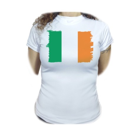 CAMISETA MUJER bandera irlanda pais gobierno irlandés moda personalizada