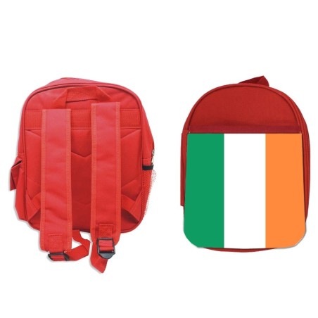 MOCHILA ROJA bandera irlanda pais gobierno irlandés escolar personalizado