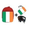 PACK MOCHILA ROJA Y ESTUCHE bandera irlanda pais gobierno irlandés material escolar