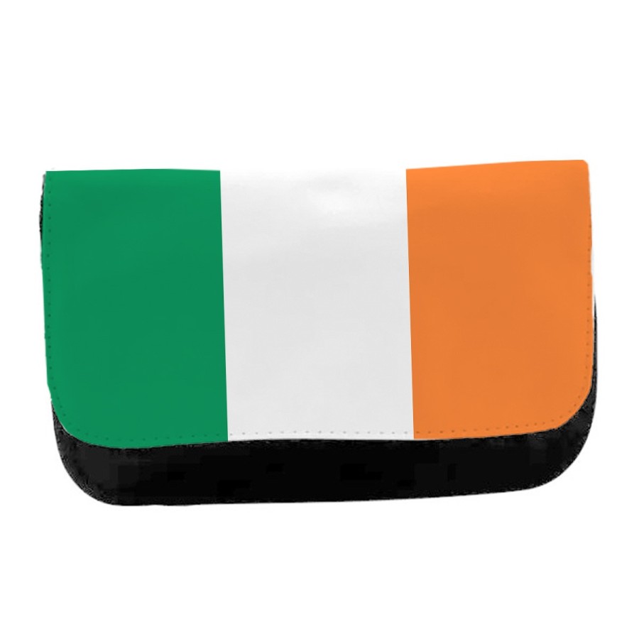 ESTUCHE NECESER DE LONA bandera irlanda pais gobierno irlandés unisex negro bolsa aseo multiusos