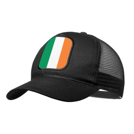 GORRA NEGRA CON REJILLA bandera irlanda pais gobierno irlandés moda deporte