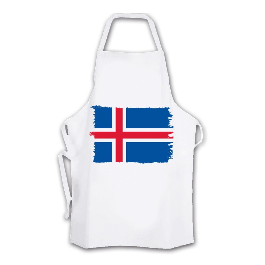 DELANTAL TALLA ADULTO bandera islandia pais gobierno islandés cocina personalizado