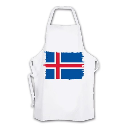 DELANTAL TALLA ADULTO bandera islandia pais gobierno islandés cocina personalizado