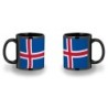 TAZA COMPLETAMENTE NEGRA bandera islandia pais gobierno islandés personalizada