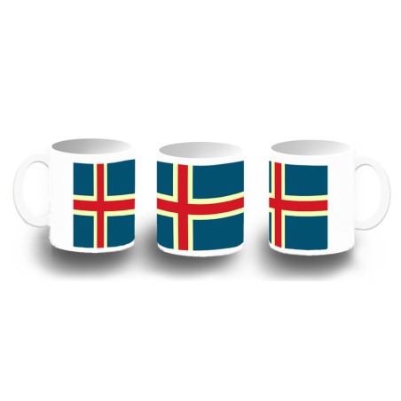 TAZA FOTOLUMINISCENTE bandera islandia pais gobierno islandés BRILLA OSCURIDAD