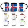 TAZA COLORES bandera islandia pais gobierno islandés color personalizada