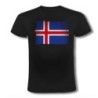 CAMISETA NEGRA bandera islandia pais gobierno islandés moda verano personalizada