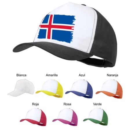 GORRA COLORES bandera islandia pais gobierno islandés color personalizada