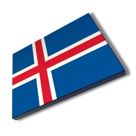 PANEL FOTOGRÁFICO DECORATIVO bandera islandia pais gobierno islandés cuadro acabado brillante elegante pared