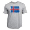 CAMISETA GRIS MEZCLA bandera islandia pais gobierno islandés moda verano personalizada