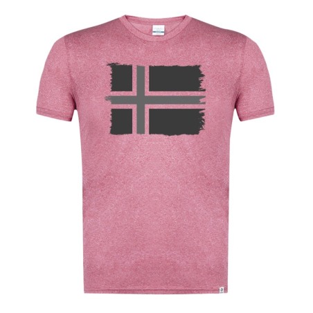 CAMISETA ROJA MEZCLA CON IMAGEN EN TONALIDADES NEGRAS bandera islandia pais gobierno islandés tshirt