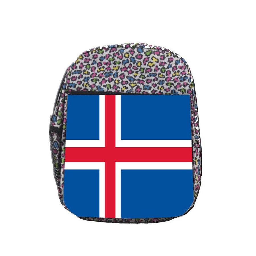 MOCHILA LUNARES ESTAMPADO bandera islandia pais gobierno islandés escolar personalizado picnic excursión deporte