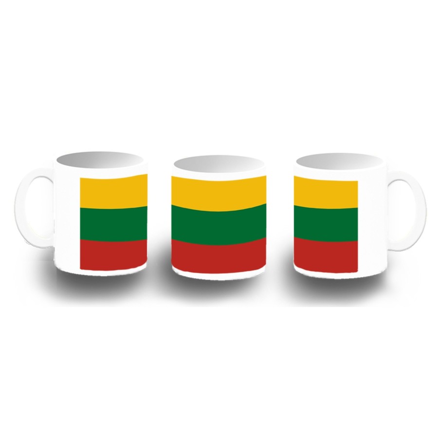 TAZA FOTOLUMINISCENTE bandera lituania pais gobierno lituano BRILLA OSCURIDAD