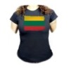 CAMISETA NEGRA MUJER bandera lituania pais gobierno lituano oferta personalizada