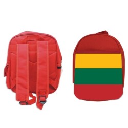 MOCHILA ROJA bandera lituania pais gobierno lituano escolar personalizado