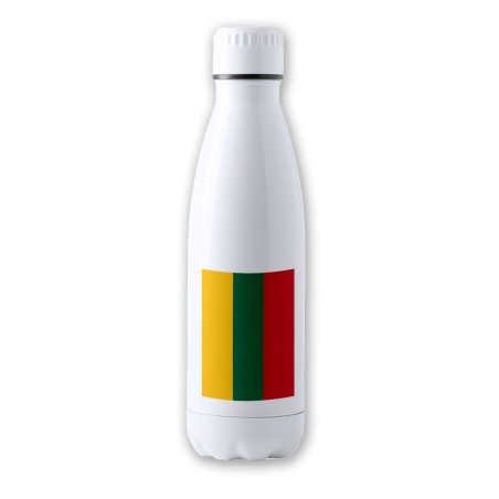 BIDON 700 ML ACERO INOXIDABLE bandera lituania pais gobierno lituano tapon seguridad botella