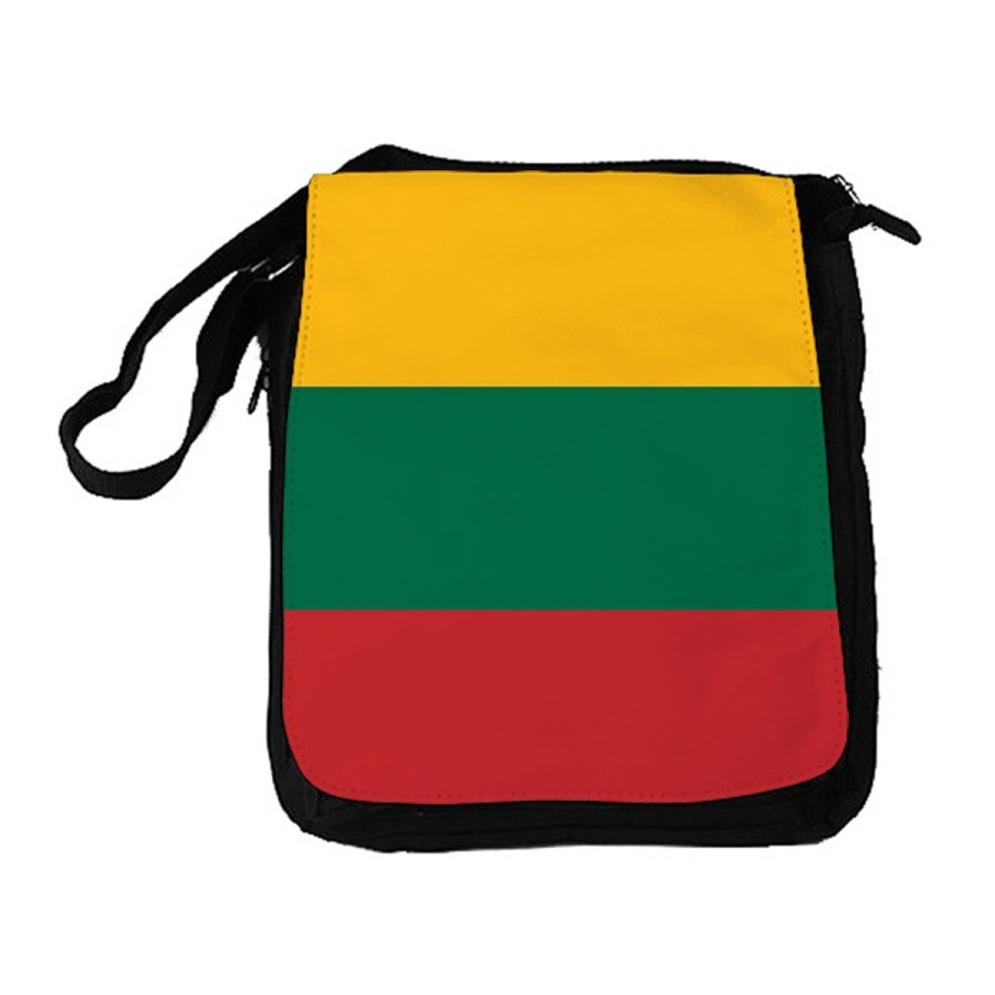 BANDOLERA REPORTERO MEDIANA BOLSO bandera lituania pais gobierno lituano bolsa mochila hombro