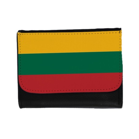 BILLETERA BILLETERO bandera lituania pais gobierno lituano unisex negro monedero