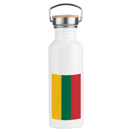 BIDON 750 ML ACERO INOXIDABLE ESTILO RETRO bandera lituania pais gobierno lituano deporte deportivo botella