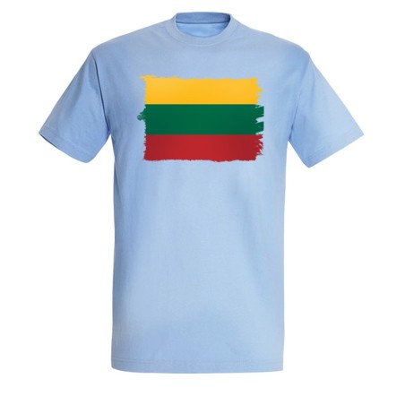 CAMISETA AZUL CIELO bandera lituania pais gobierno lituano moda verano personalizada