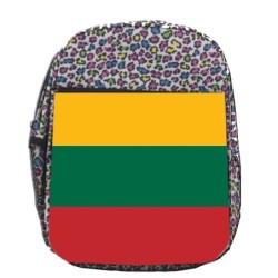 MOCHILA LUNARES ESTAMPADO bandera lituania pais gobierno lituano escolar personalizado picnic excursión deporte