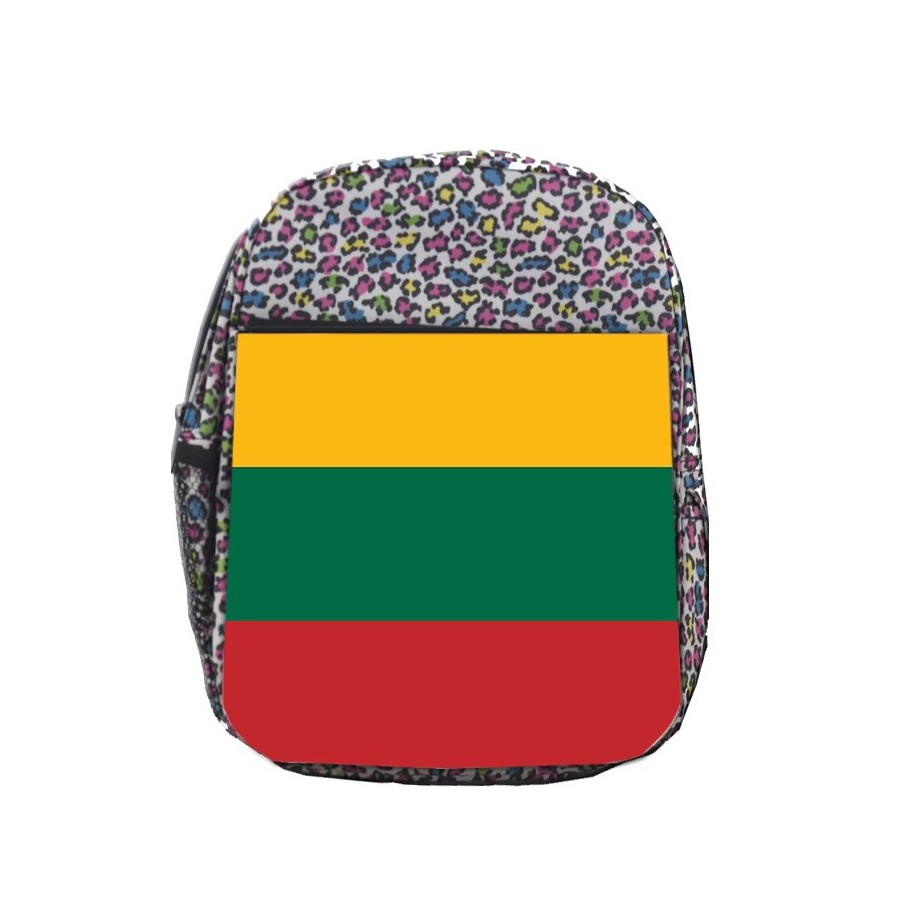 MOCHILA LUNARES ESTAMPADO bandera lituania pais gobierno lituano escolar personalizado picnic excursión deporte