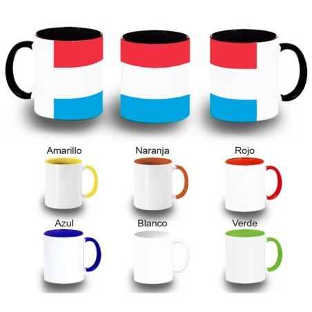 TAZA COLORES bandera luxemburgo pais gobierno luxemburgués color personalizada