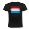 CAMISETA NEGRA bandera luxemburgo pais gobierno luxemburgués moda verano personalizada