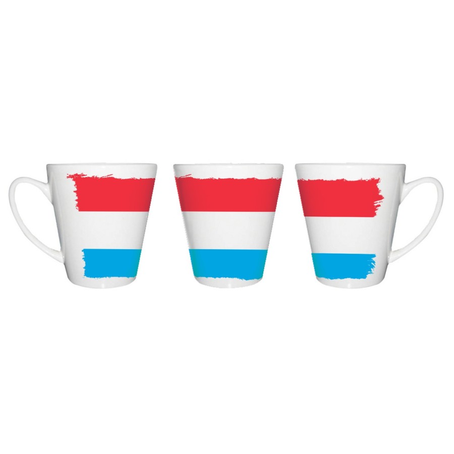 TAZA CÓNICA bandera luxemburgo pais gobierno luxemburgués conica personalizada