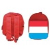 MOCHILA ROJA bandera luxemburgo pais gobierno luxemburgués escolar personalizado