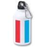 BIDON 400ML METALICO bandera luxemburgo pais gobierno luxemburgués para viaje y deporte