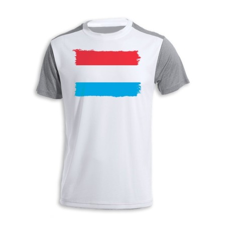 CAMISETA DISEÑO BICOLOR bandera luxemburgo pais gobierno luxemburgués personalizada