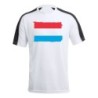 CAMISETA TÉCNICA FRANJA MANGAS NEGRA bandera luxemburgo pais gobierno luxemburgués personalizada