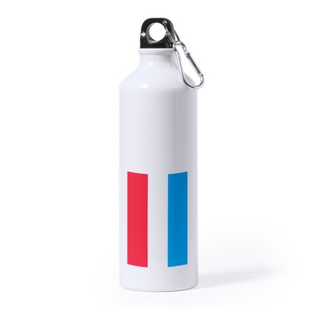 BIDON GRANDE 800 ML ACERO INOXIDABLE bandera luxemburgo pais gobierno luxemburgués deporte deportivo mosqueton botella