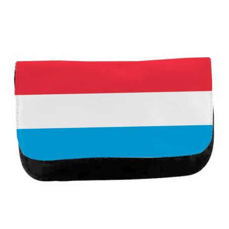 ESTUCHE NECESER DE LONA bandera luxemburgo pais gobierno luxemburgués unisex negro bolsa aseo multiusos