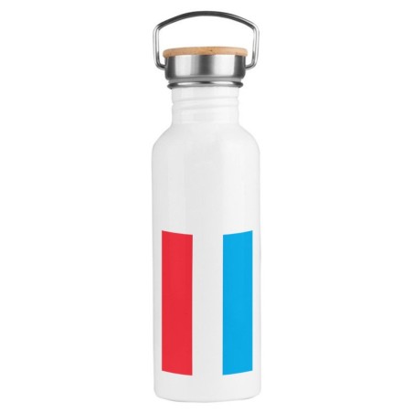 BIDON 750 ML ACERO INOXIDABLE ESTILO RETRO bandera luxemburgo pais gobierno luxemburgués deporte deportivo botella