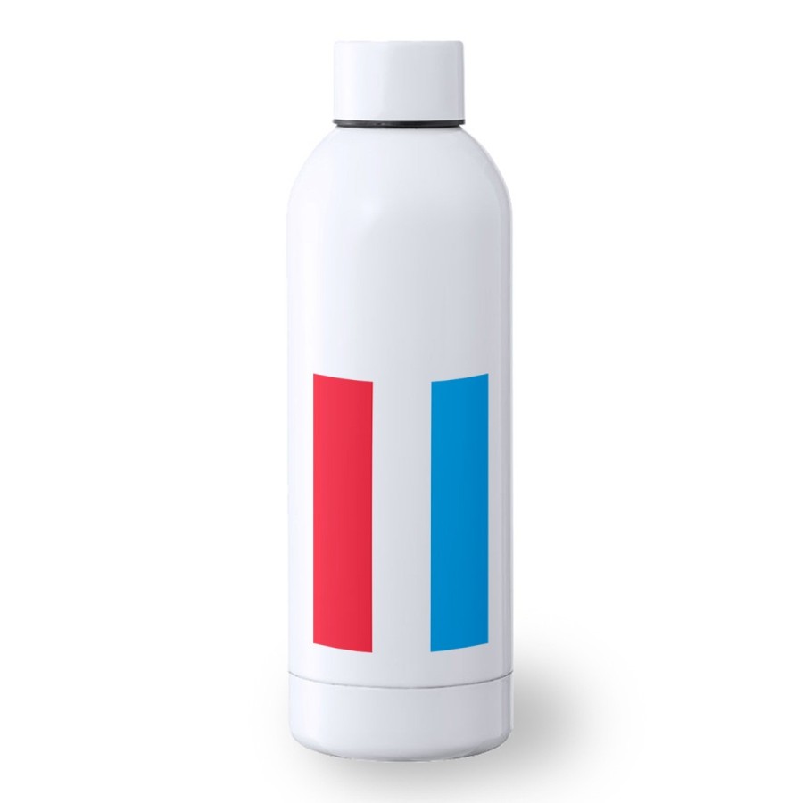 BIDON 500 ML ACERO INOXIDABLE bandera luxemburgo pais gobierno luxemburgués deporte deportivo botella senderismo