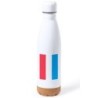 BIDON 750 ML ACERO INOXIDABLE ADORNO DE CORCHO bandera luxemburgo pais gobierno luxemburgués tapon botella