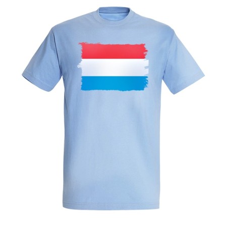 CAMISETA AZUL CIELO bandera luxemburgo pais gobierno luxemburgués moda verano personalizada